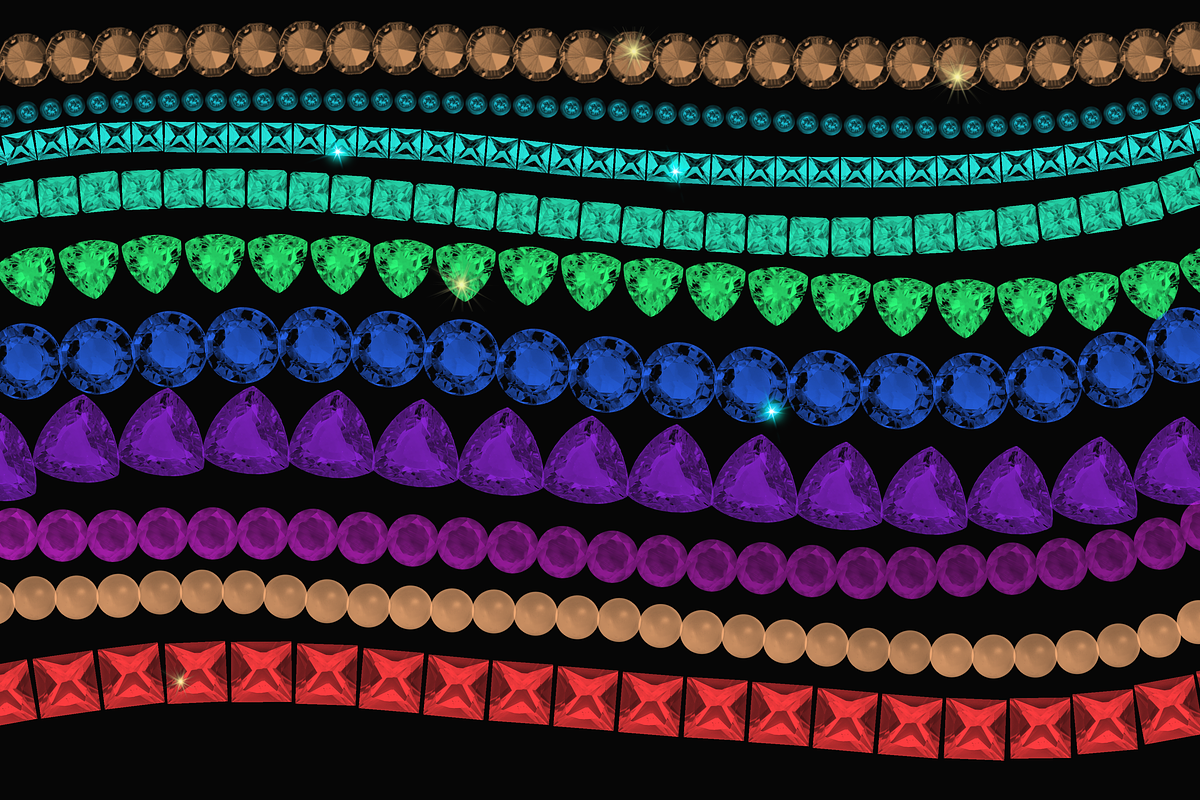 Jewelry, beads, chains and crystals, a Brush Add-On by Graphics Resources (Photo 4 of 13)