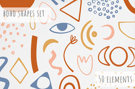 Vector Boho Shapes Set