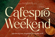 Cafespro Weekend Elegant Serif, a Serif Font by AmorfaType (Thumbnail 1 of 8)
