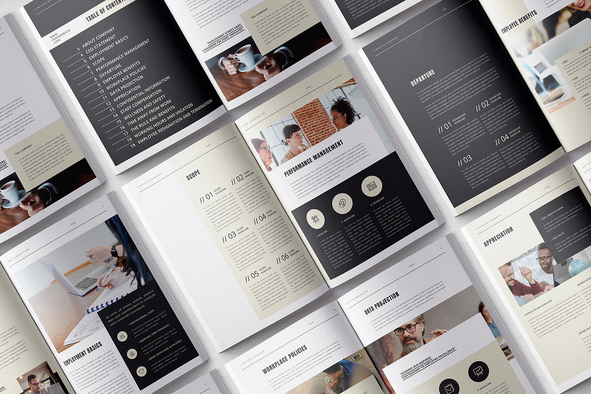 HR/Employee Handbook Template, a Brochure Template by Designsoul14 (Photo 4 of 9)