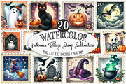 Halloween Postage Stamp Sublimation, an Illustration by Designking (Thumbnail 1 of 4)