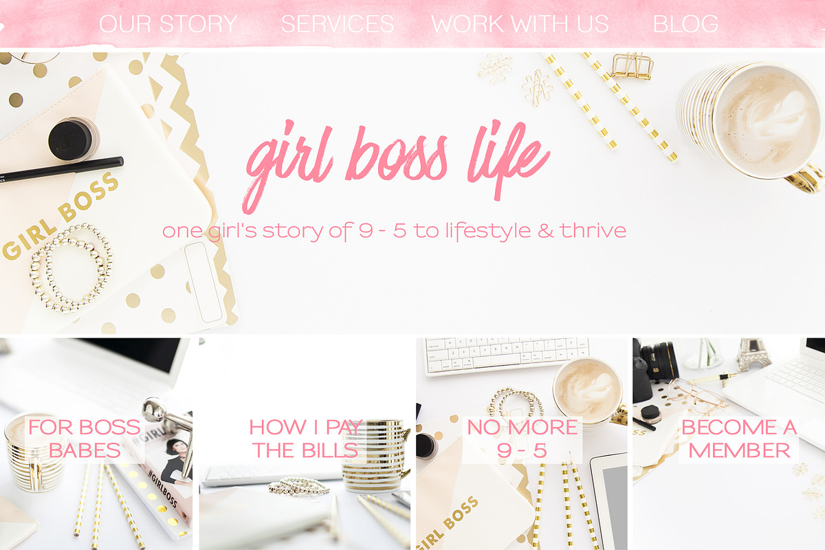 Blush & Gold Feminine Desktop S1, a Business Photo by OhTilly (Photo 2 of 4)