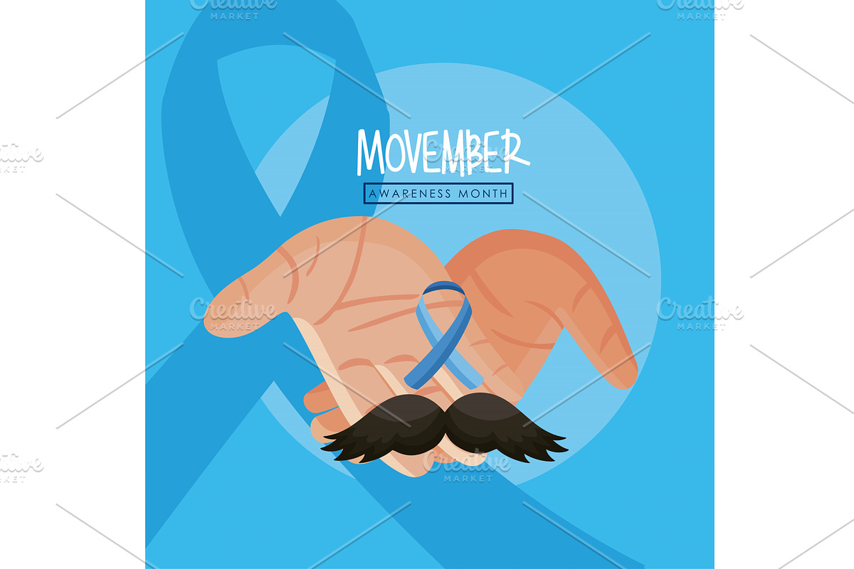 movember awareness month, an Illustration by studiogstock