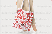 Heart Shapes Clipart, Red Heart PNG, a Decorative Illustration by BrushstrokeArtGB (Thumbnail 9 of 9)