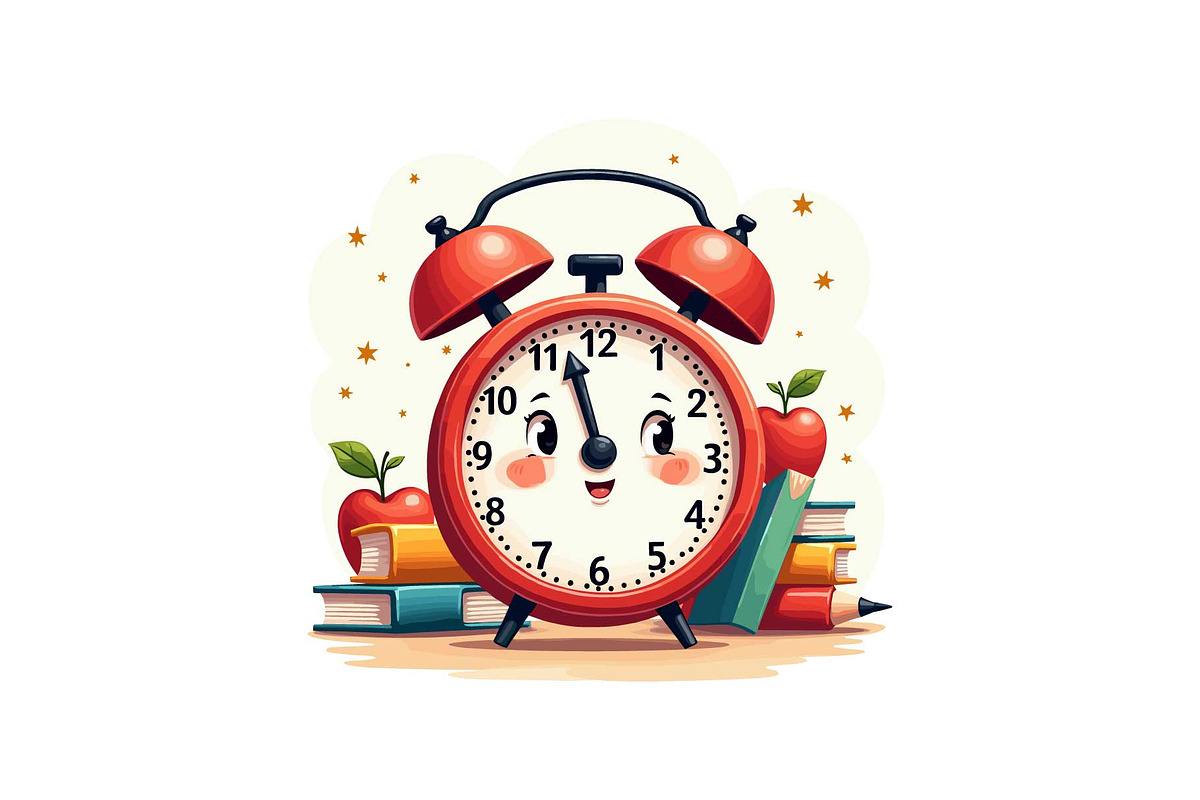 School Clock & Books Set, an Object Graphic by yasushie (Photo 2 of 13)