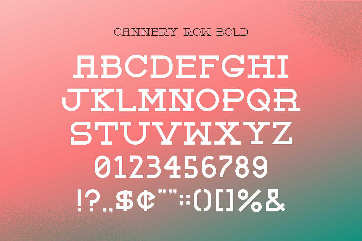 Cannery Row Slab Serif Display Font, a Slab Serif Font by Holt510 (Photo 6 of 11)