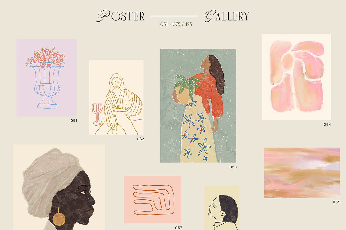 Modern Wall Art Posters Bundle, a Graphic by Ayya Studio (Photo 10 of 94)