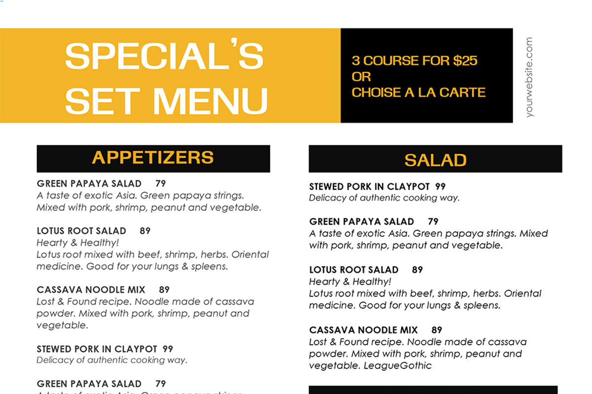 Restaurant menu, a Brochure Template by AIW SOLUTIONS (Photo 3 of 5)