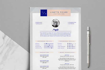 3-Page Resume Template / Linette