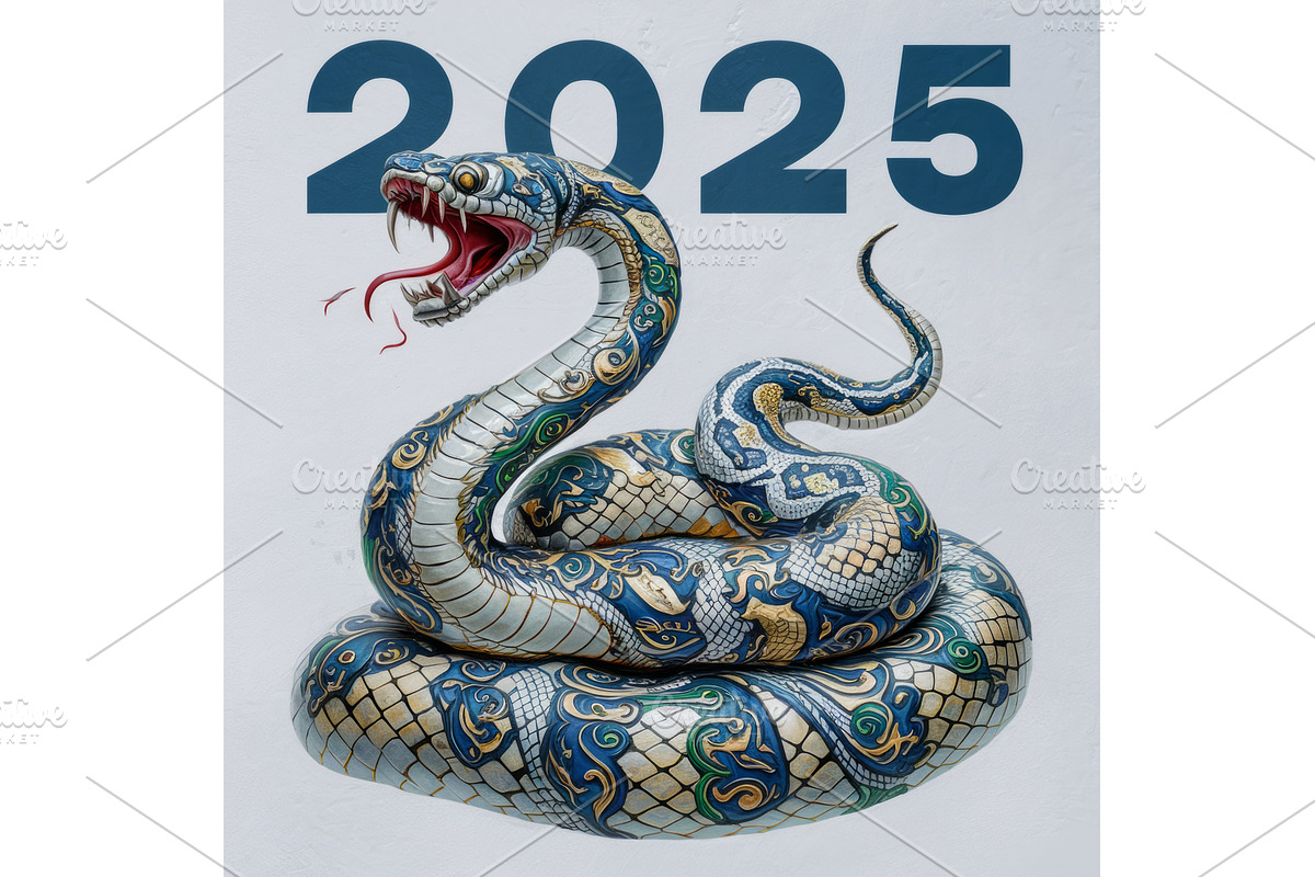 Decorative Serpent Entwined Around, an Illustration by tilialucida