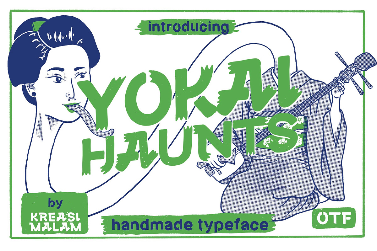 Yokai Haunts Font, a Font by Kreasi Malam (Photo 1 of 4)