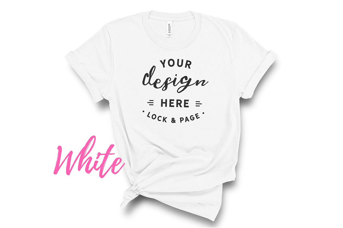 Bella Canvas TShirt Mockups On White, a Shirt Mockup by lock and page (Photo 2 of 92)