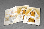 Funeral Program Template HEAVEN GATE, a Brochure Template by Madhabi Studio (Thumbnail 1 of 6)