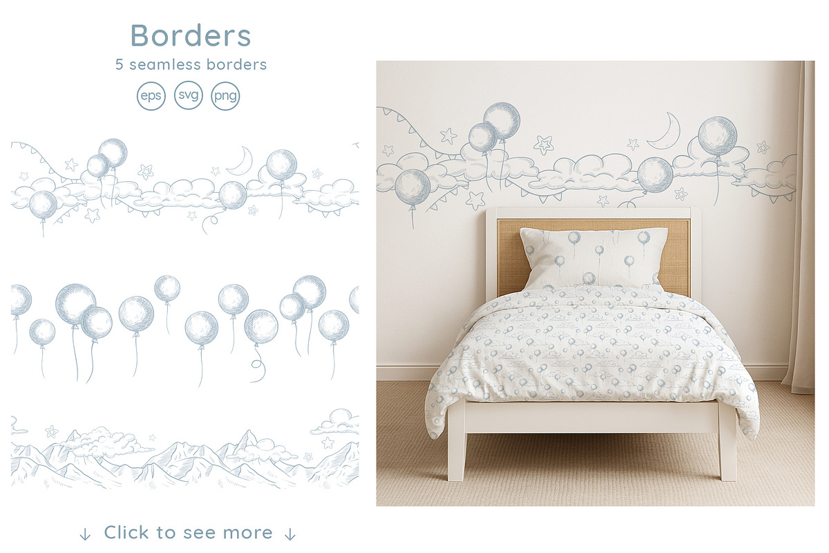 Air Balloon Vector Clipart Bundle, a Graphic by Alisles (Photo 6 of 9)