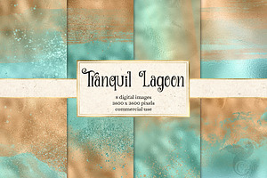 Tranquil Lagoon Digital Paper