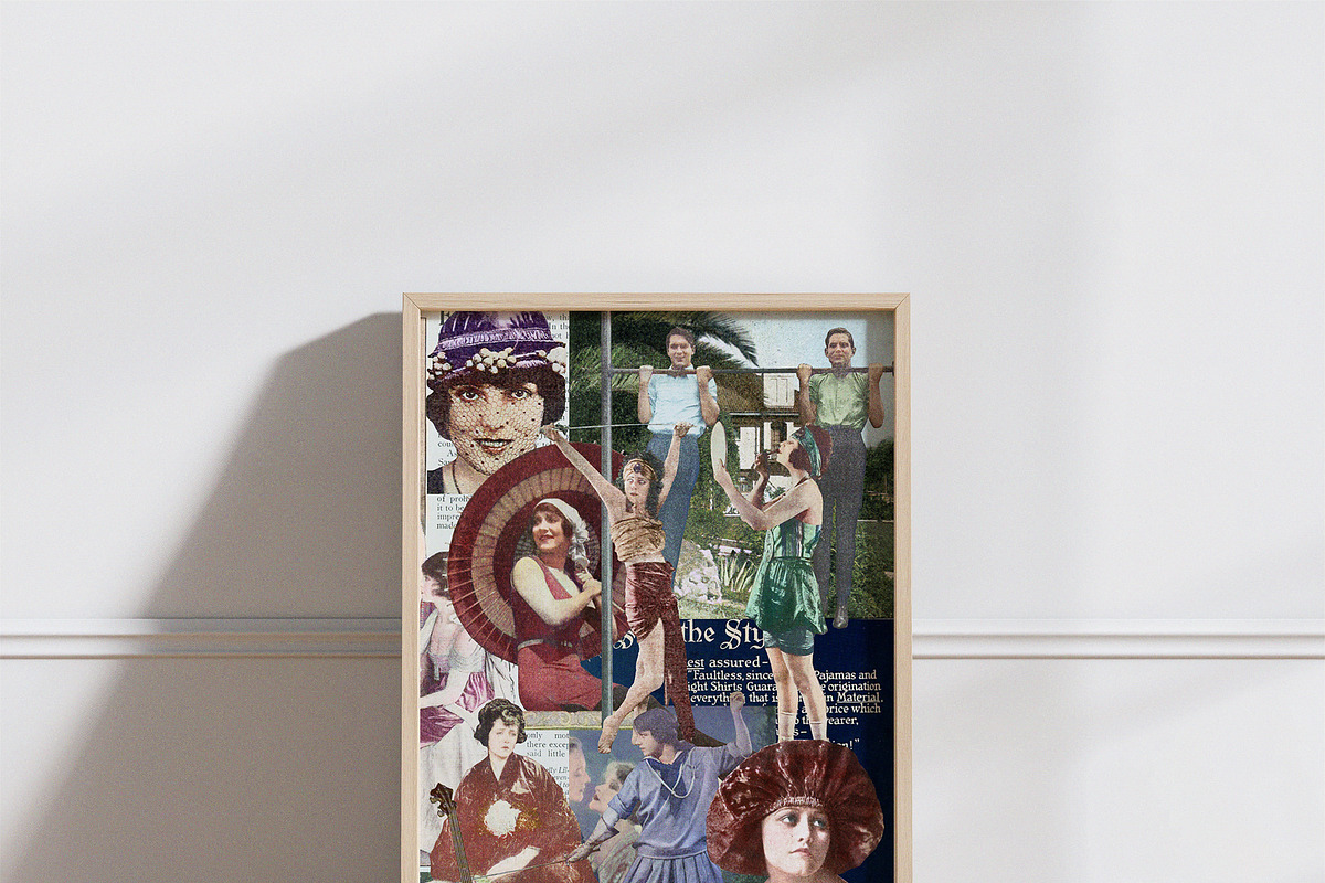 Colorized 1920s Vintage Collage Set, an Object Graphic by Kaleriia (Photo 8 of 10)