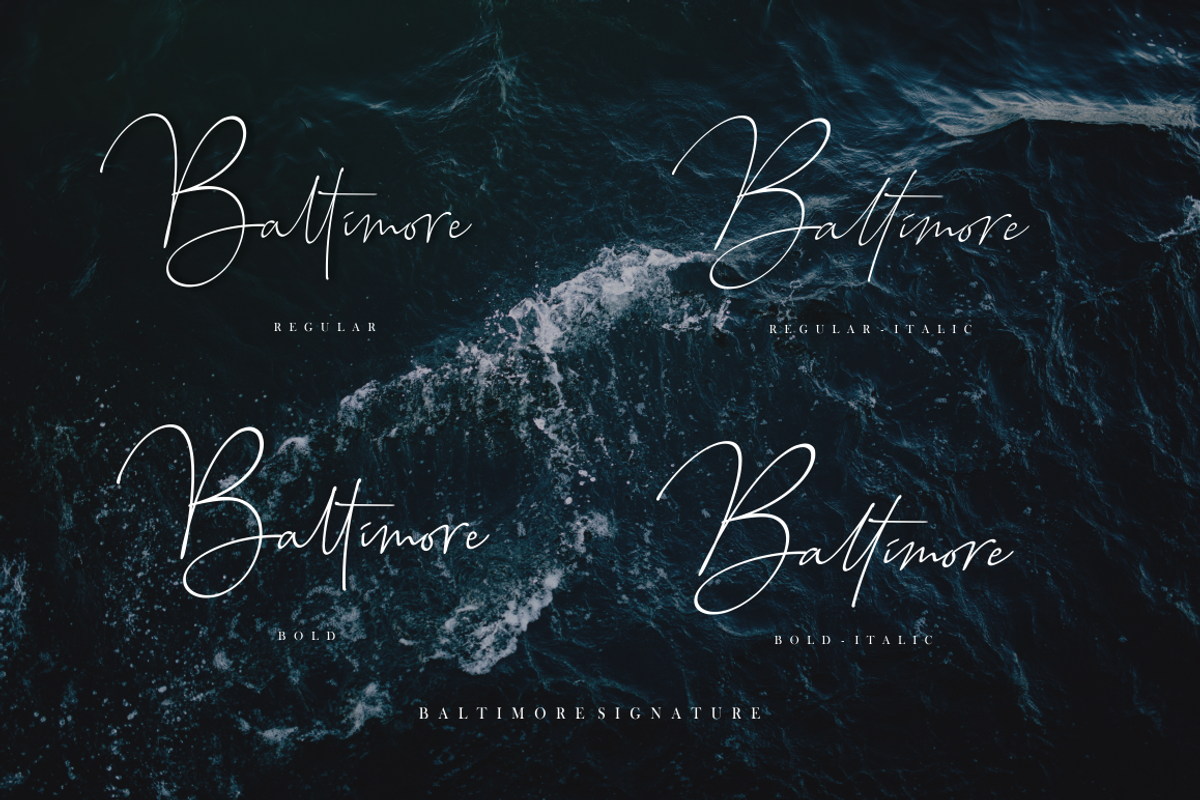 Baltimore - 4 Font Family preview 2