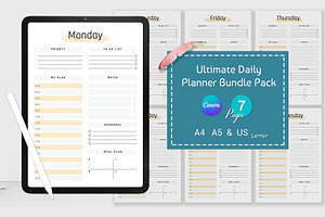 Canva Ultimate Daily Planner Pack