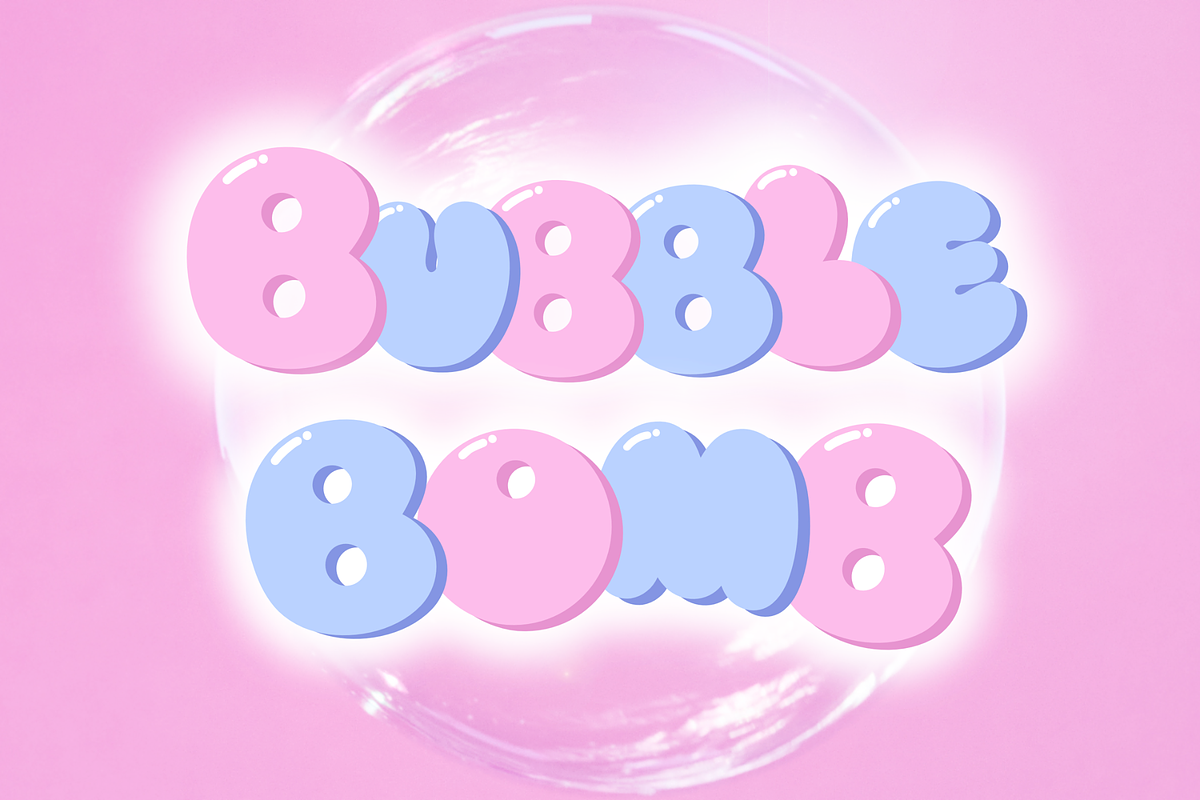 Bubble Font, a Handwritten Font by Babymimiart (Photo 3 of 8)