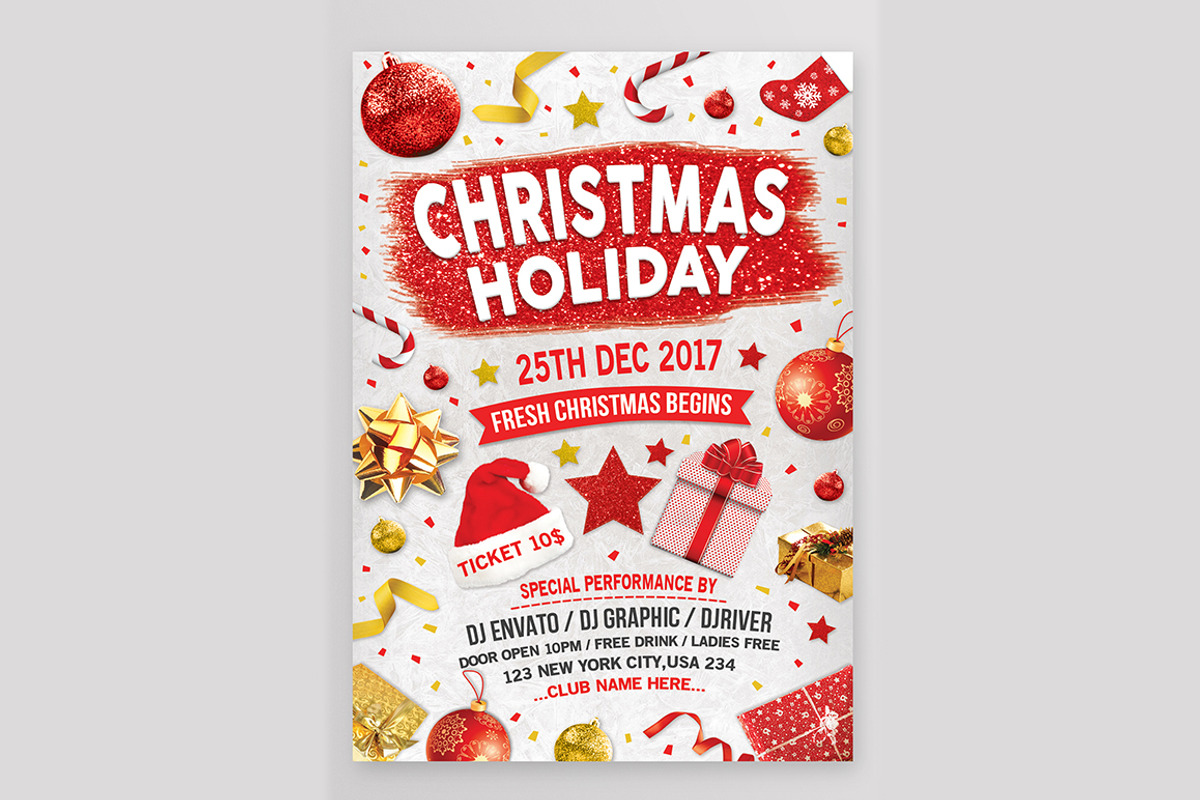 Merry Christmas Flyer, a Flyer Template by Creative  designer (Photo 7 of 8)