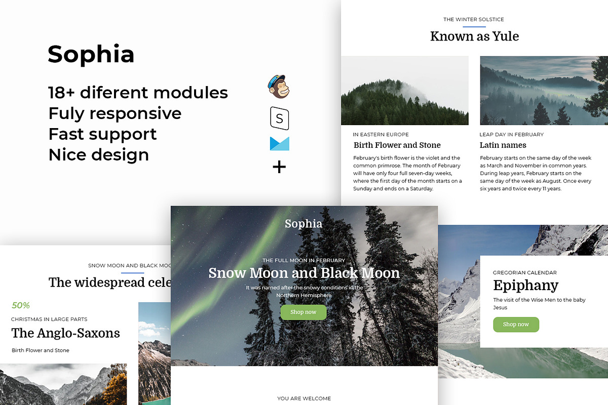 Sophia – Responsive Email template, an Email Template by ThemesCode