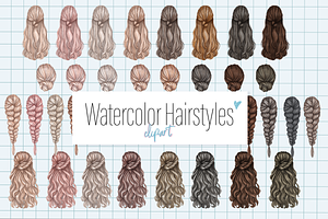 Hair Clipart PNG Digital Download