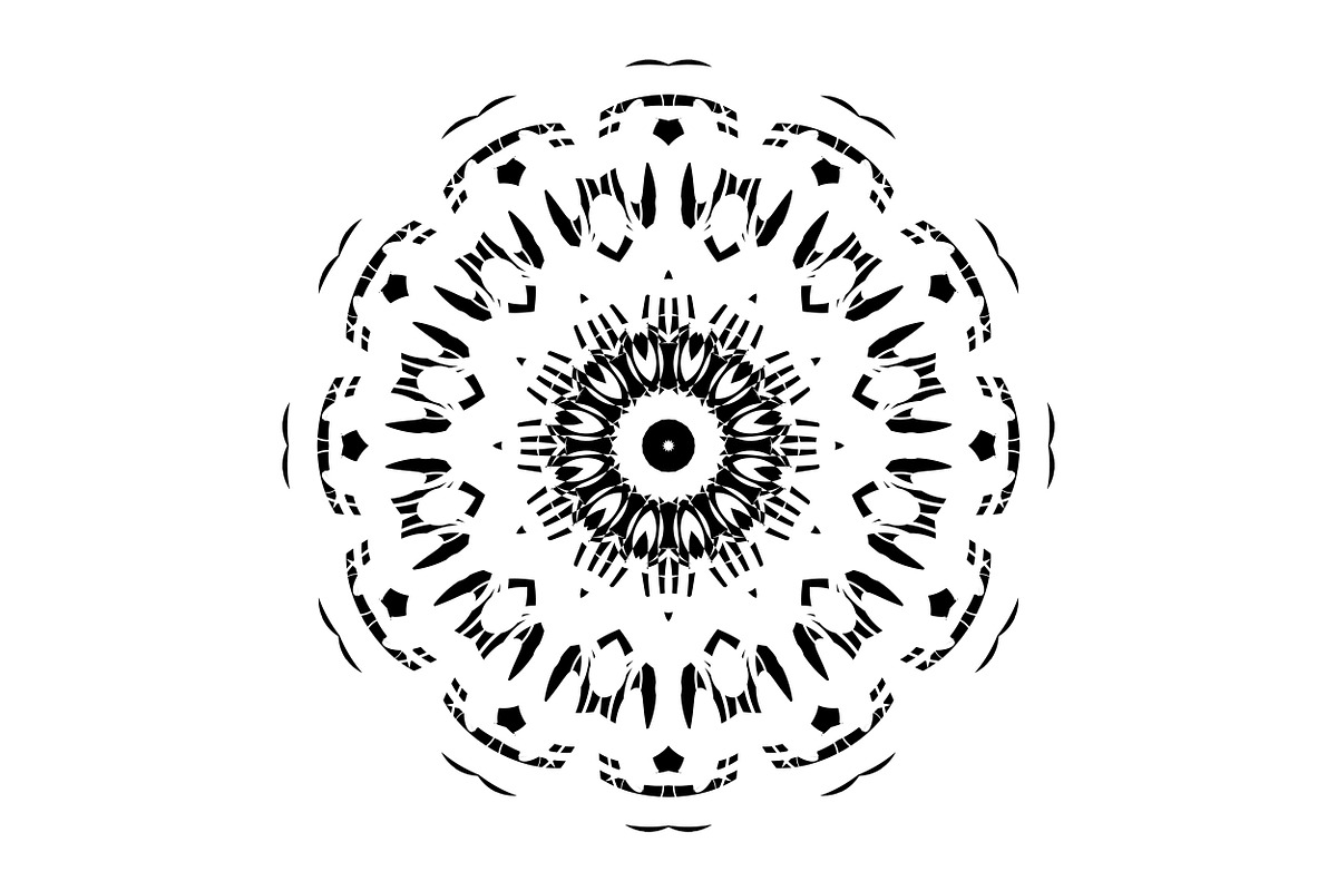 Modern Black and White Mandala Pack, a Decorative Illustration by NJ Himel (Photo 19 of 101)