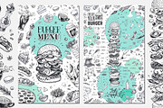 Burger menu. Hand-drawn, a Food Illustration by Margo Miller (Thumbnail 2 of 14)