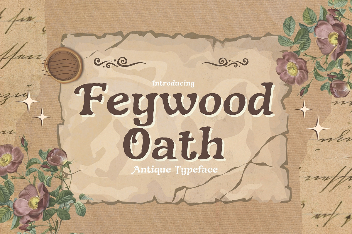 Feywood Oath - Antique Typeface, a Handwritten Font by HipFonts (Photo 2 of 9)