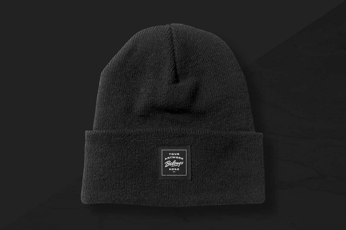 Folded Beanie Mockup, a Hat Mockup by Clint English (Photo 6 of 6)