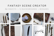 Fantasy Writers Desk Scene Creator, a Books & Magazine Mockup by Storyteller Design (Thumbnail 1 of 9)