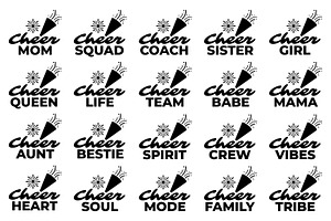 Cheer Mom Svg Bundle, a Graphic by M9 Design