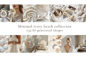 132 minimal ivory beach image set, a Nature Photo by Yulia Furman