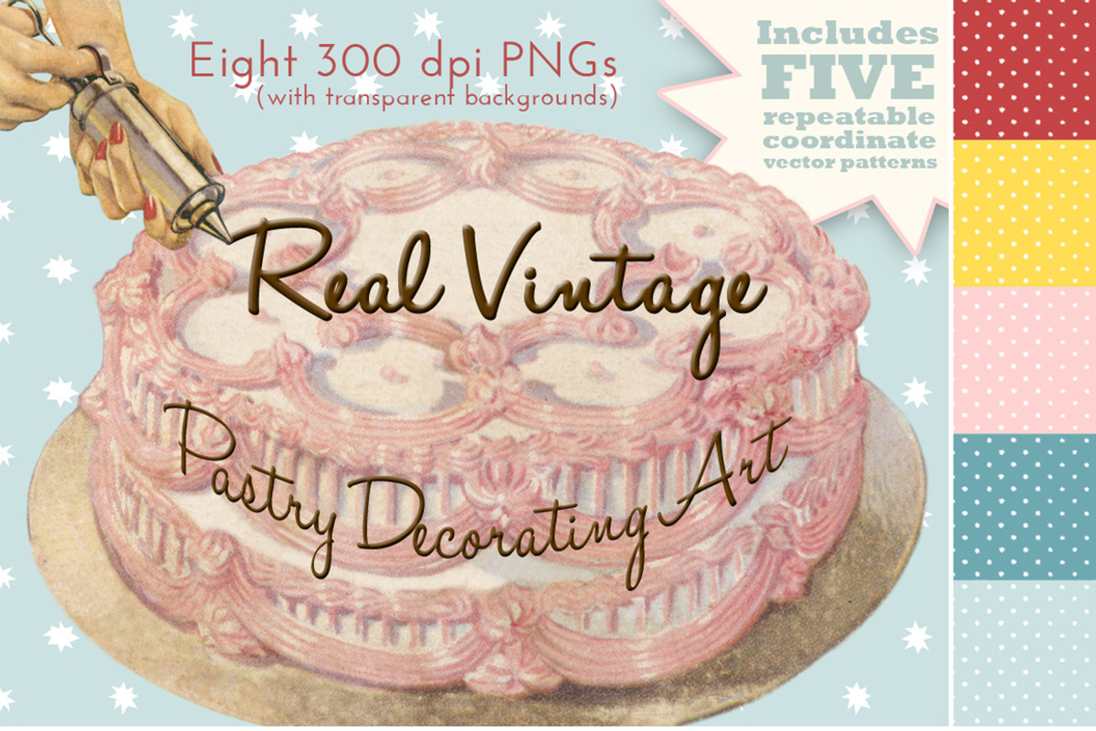Vintage Pastry Decorating Art, an Object Graphic by Vine Hill Mercantile Co. (Photo 1 of 2)