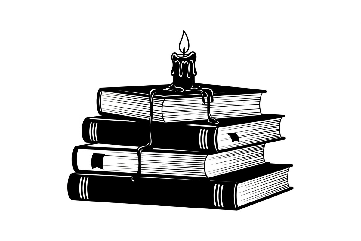 Vintage Book Stack Candle Bundle, an Illustration by jahid234 (Photo 19 of 31)