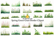 Spring Green Grass Border Clipart, an Illustration by Designworld (Thumbnail 1 of 5)