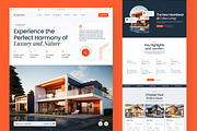 Real Estate Website Landing Page, an UI Kit Template by Squares and Circles (Thumbnail 1 of 6)