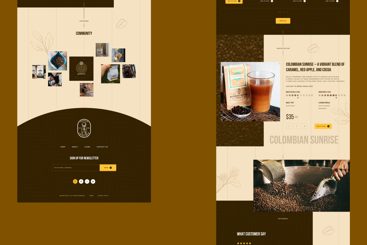Minimalist Coffee Figma Template, a Landing Page Template by zroch design (Photo 5 of 5)