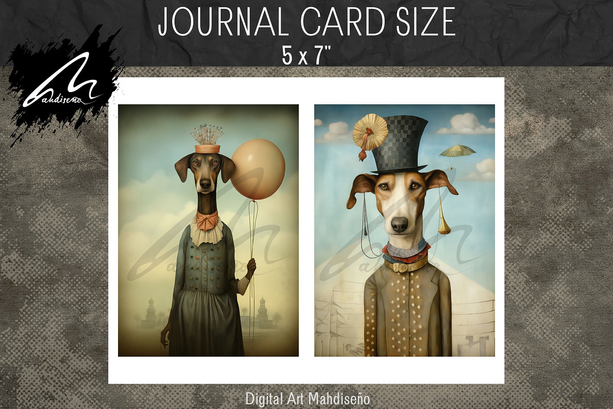 Whimsical Surreal Dog Portrait, an Animal Illustration by Digital Art Mahdiseño (Photo 5 of 9)