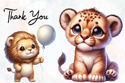 Lion Watercolor Cliparts, an Illustration by RobertsArt (Thumbnail 7 of 7)