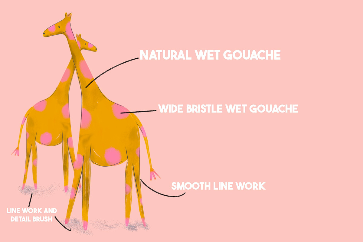 Oh Gouache Procreate Brushes, a Brush Add-On by KJP Designs (Photo 6 of 6)