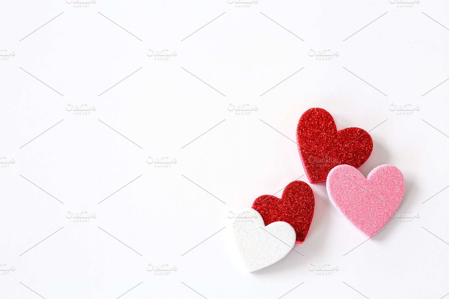 Corner Hearts - Stock Photo, a Holiday Photo by SunnyTangerine Stock