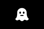 Cute Ghost Silhouette Vector, a Decorative Illustration by Vectorium Studio (Thumbnail 2 of 4)