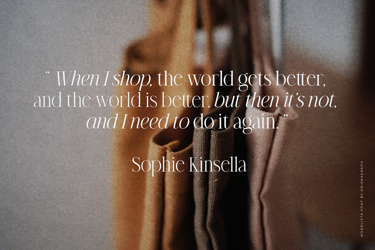 Modelista | Ligature Serif Family, a Serif Font by Krismagraph (Photo 9 of 20)