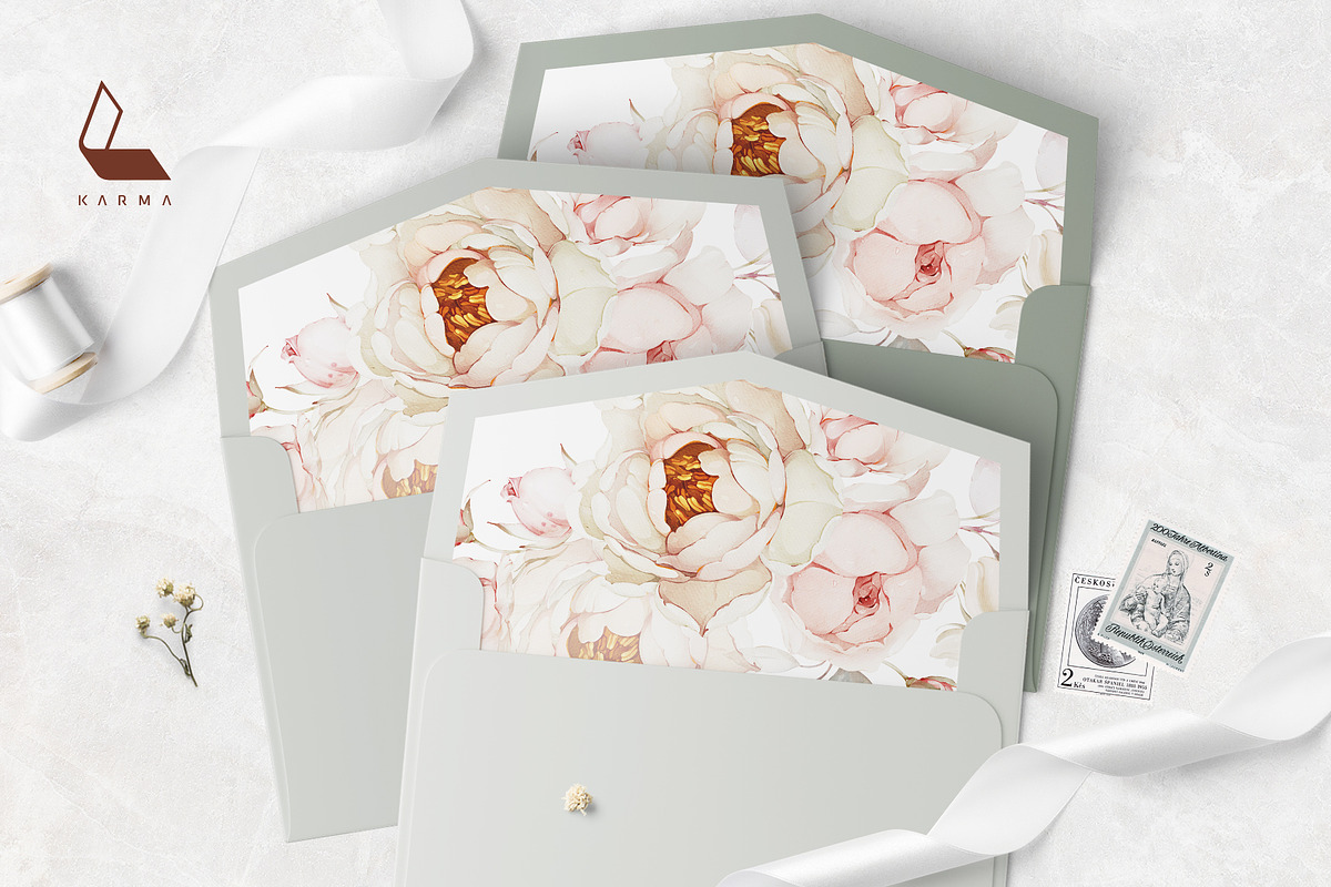 Fiona Wedding Invitation Set PSD preview 3