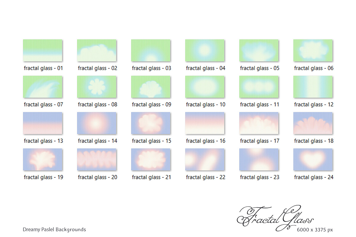 Pastel Fractal Glass Gradients Pack, a Texture Graphic by Oksana Trygub (Photo 4 of 15)