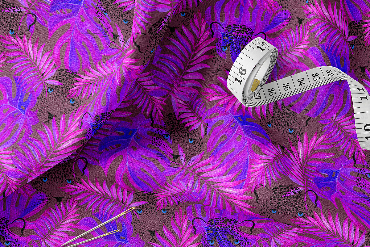 Tropical Leopard Seamless Pattern, a Pattern Graphic by Oksana Dovhopol Art (Photo 17 of 23)