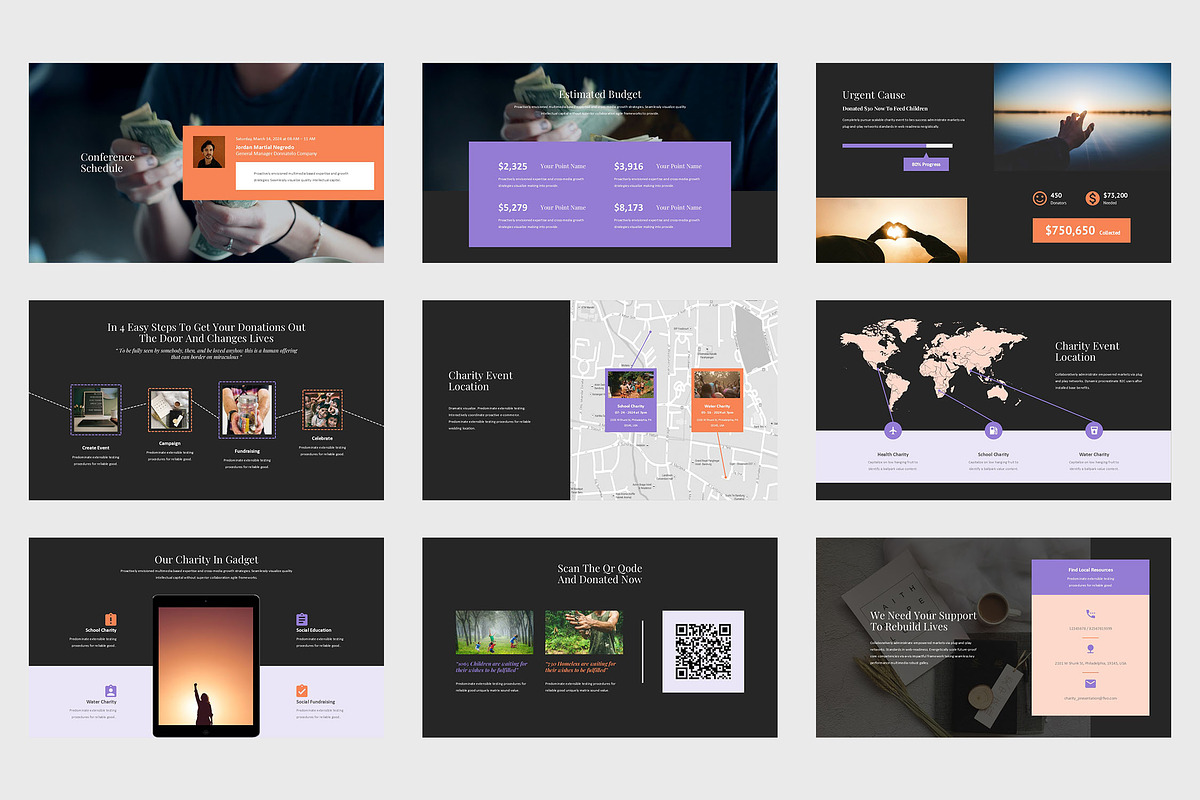 Fivo : Charity Event Google Slides, a Presentation Template by Punkl Camp (Photo 8 of 9)