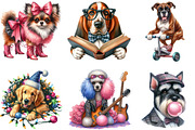 Quirky Crazy Dogs Sublimation, an Illustration by DreamArtGraphic (Thumbnail 4 of 4)