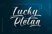 Lucky Pletan Typeface, a Script Font by alit design (Thumbnail 1 of 15)